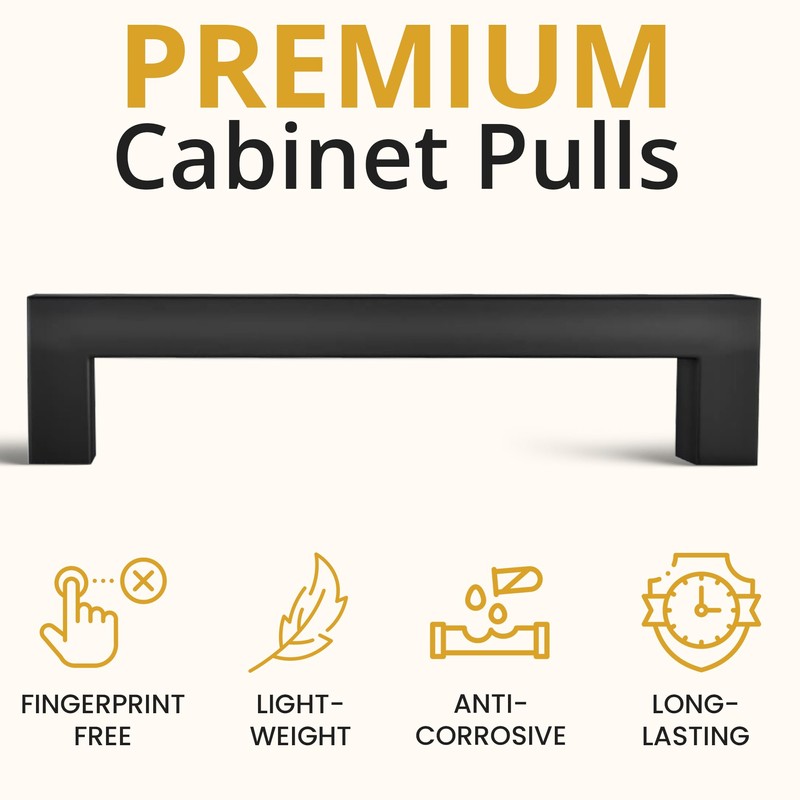 MEGA HANDLES 12 Pack I Cabinet Pulls 5.5 Inch, Stainless