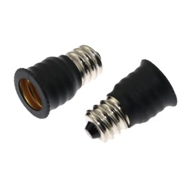 RLECS 8PCS E12 to E14 Converter Lamp Holder Bulb Converter Bulb Socket Male to Female Bulb Adapter Socket Converter for Living Room Kitchen Energy Saving Lamps Black