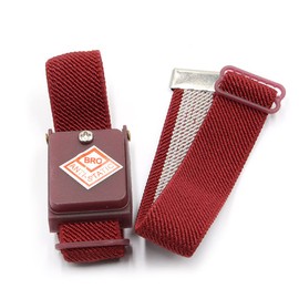 Tiardey 5Pcs Anti Static Bracelet,Cordless Bracelet Electrostatic,ESD Discharge Cable Wrist Strap,Anti-Static Interference,for Electrician or IC/PLCC Worker - Red