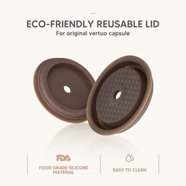 Reusable Coffee Capsule Discs Reusable Refillable Pod for VERTUOLINE & VERTUO Capsules, Compatible with VERTUOLINE & VERTUO pods (2)