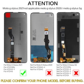 A-MIND for Motorola Moto G Stylus 2021 XT2115 LCD Display Touch Screen XT2115-1 XT2115DL Screen Replacement Touch Screen Digitizer Full Assembly Repair Kits,with Tools