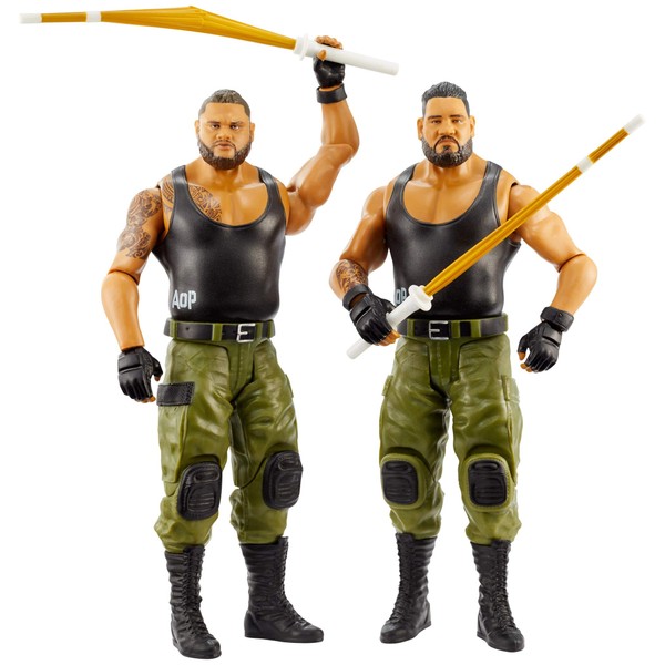 WWE Authors of Pain: Akam vs Rezar Battle Pack Series #63 with Two 6-inch Articulated Action Figures & Ring Gear