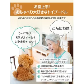 Adult Voice Recognition Plush Toy [Talking Toy Poodle] Easy to Operate for Elderly People, Perfect Gift Phone Support