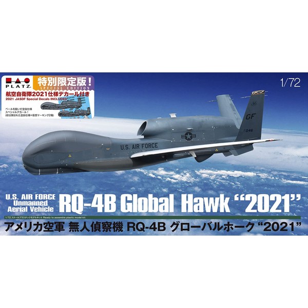 PLATZ AC-54SP 1/72 US Air Force Unmanned Aircraft RQ-4B Global Hawk 2021 Air Self-Defense Force 2021 Spec Decals Special Edition Plastic Model
