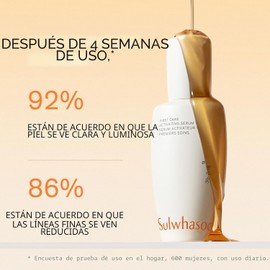 Sulwhasoo First Care Suero Activador – Combate líneas finas visibles, sequedad y opacidad Suero preventivo antienvejecimiento con ginseng envejecido de 500 horas, extracto de hierbas coreanas y