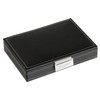 Stackers - Men's Black Mini Lidded Cufflink with Stripe Lining
