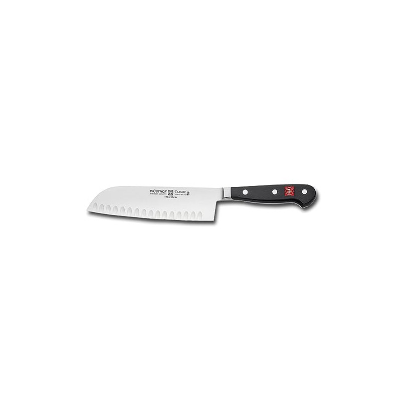 Wüsthof Santoku knife, 7", Black