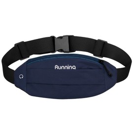 Long Keeper Slim Bumbag Running Belt Bag - Reflective Waterproof Waist Bag for Women Men Sport Running Belt Phone Holder Fanny Pack for Travel Hiking Workout