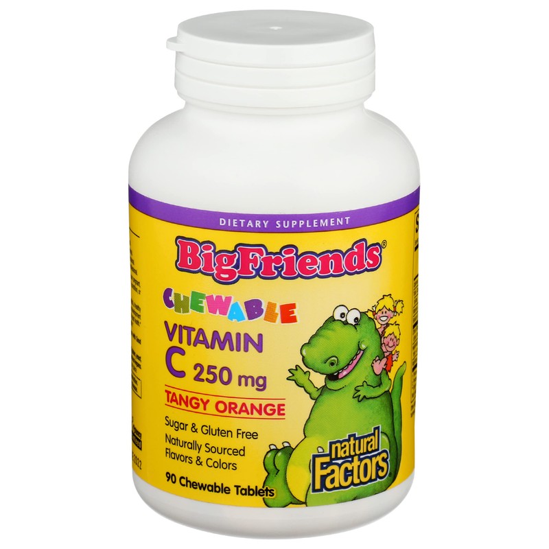 Natural Factors Chewable Vitamin C 250 mg Tangy Orange 90