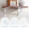 LALAGO Pack of 4 White Metal Shelf Brackets, 14 cm,