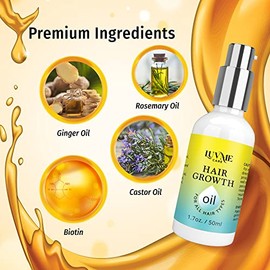 Luv Me Care Biotin - Aceite para el crecimiento del cabello, suero para el crecimiento del cabello, para un cabello más grueso, más largo y saludable,