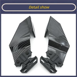 Motorcycle Wind Wing Rearview Side Mirrors with Carbon Fiber Style, Universal Fit for Honda CBR600RR CBR1000RR Yamaha YZFR1 R6 R3 Suzuki GSXR600 GSXR1000 Kawasaki Ninja ZX6R ZX10R