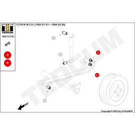 TEDGUM 00212735 REAR LEAF SPRING BUSHING