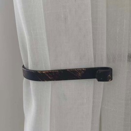 Refila Curtain Holdbacks (Set of 2), Wall Mounted Drapery Tiebacks with Screws, Metal Decorative Window Drapery Holder Curtain Hook (Black+Gold)