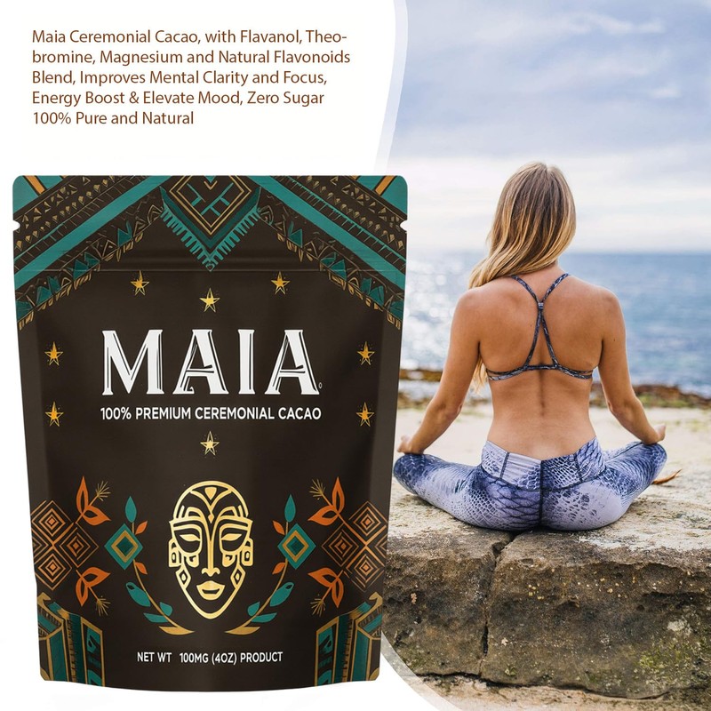 Maia Ceremonial Cacao, with Flavanol, Theobromine, Magnesium and Natural Flavonoids