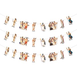 Kreatwow 3Pcs Greek Mythology Party Banner Garland Greek Party Decorations Mysterious Character Decor Ancient Greece Birthday Decor Greece-Goddess Hanging Banner for Greek Themed Ancient Roman Decor
