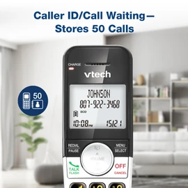VTech Cordless Phone 2-Handset with Large Display and Big Buttons, DECT 6.0 with Caller ID/Call Waiting, Full Duplex Speakerphone, ECO Mode, Last 10 Number Redial, Easy to Use,VG231-2