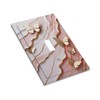 YIJIKJY Light Switch Cover Plate Pink Gold Abstract Marble Butterfly