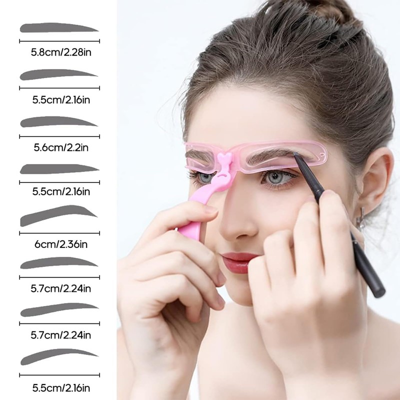 8 Piece Eyebrow Stencil Set Grooming Stencil Shaper Stencil Stereo