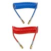 15' RED AND BLUE COIL COILED AIR LINE HOSE SET