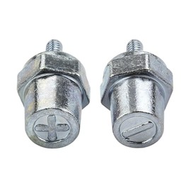Ampper M6 Thread Male Zinc Battery Terminal Charging Posts, M6 Battery Post Adapter (+/-) for Extension, Pack of 2