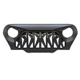 Allinoneparts Front Shark Grille Compatible with Jeep Wrangler Rubicon Sahara Sport TJ 1997-2006, Matte Black