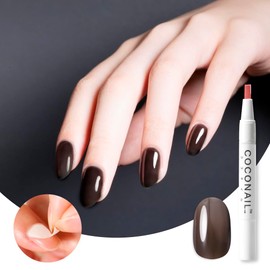 coconail HEMA Free Peel Off Gel Nail Self Nail Gel Nail Seal Peel Off Color Gel Nail Tip Anti-allergy Transparent Easy Beginner Self Kit Set Clear Base Sheer Color Top Pen Brush Stick COCONAIL SBK