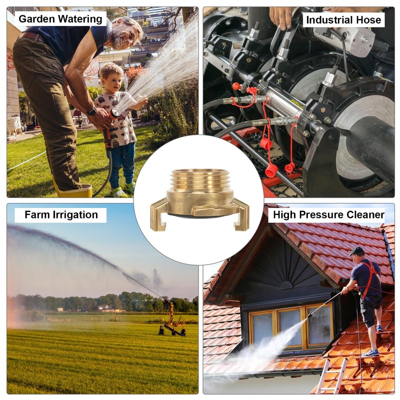 Brass Quick Couplings, Pack of 2 1 Inch Hose Connection,