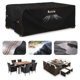 Rimwig - Juego de funda para muebles de patio, impermeable, fundas para sillas de mesa para exteriores, rectangulares, resistentes a la intemperie, para protección de 72 pulgadas de largo x 36