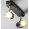 CGC Lighting ORIO Black and Brushed Gold GU10 Adjustable Indoor