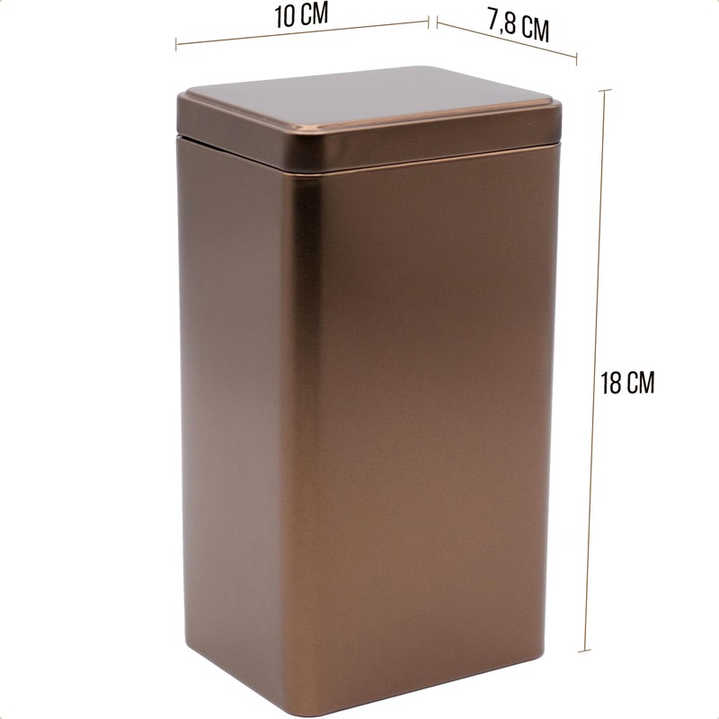 Dosenritter 6 x Square Tea Canisters / Storage Containers with