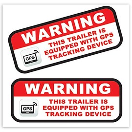 Biomar Labs 2 x Vinyl Stickers GPS Warning Anti-Theft Security Safety Car Motorcycle Bicycle Window Door Phone Laptop PC Tablet B 109