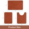 Bathroom Rugs Sets 3 Piece, Burnt Orange 17"x24"+20"x32"+20"x24"