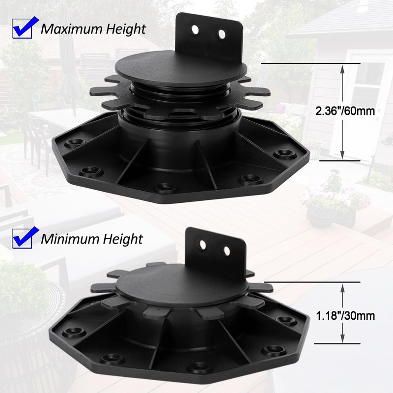 POPMERE 12Pack Adjustable Deck Support, High Load Deck and Floor
