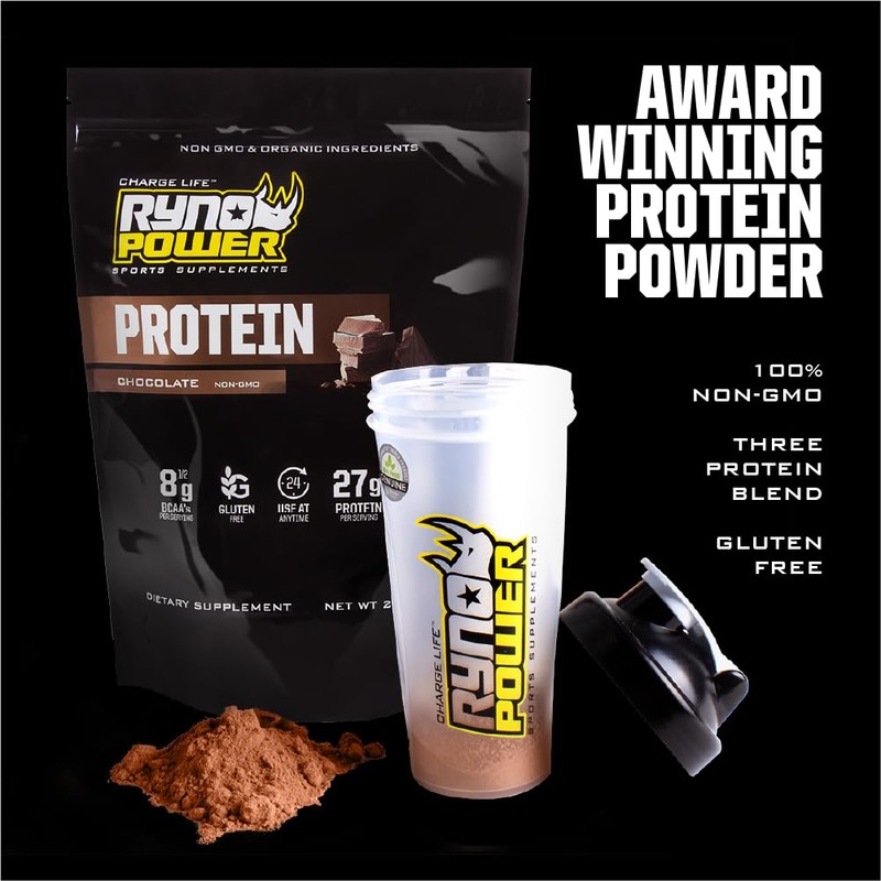 Ryno Power All Natural Whey Protein 2lb (20 Servings) 'Chocolate'