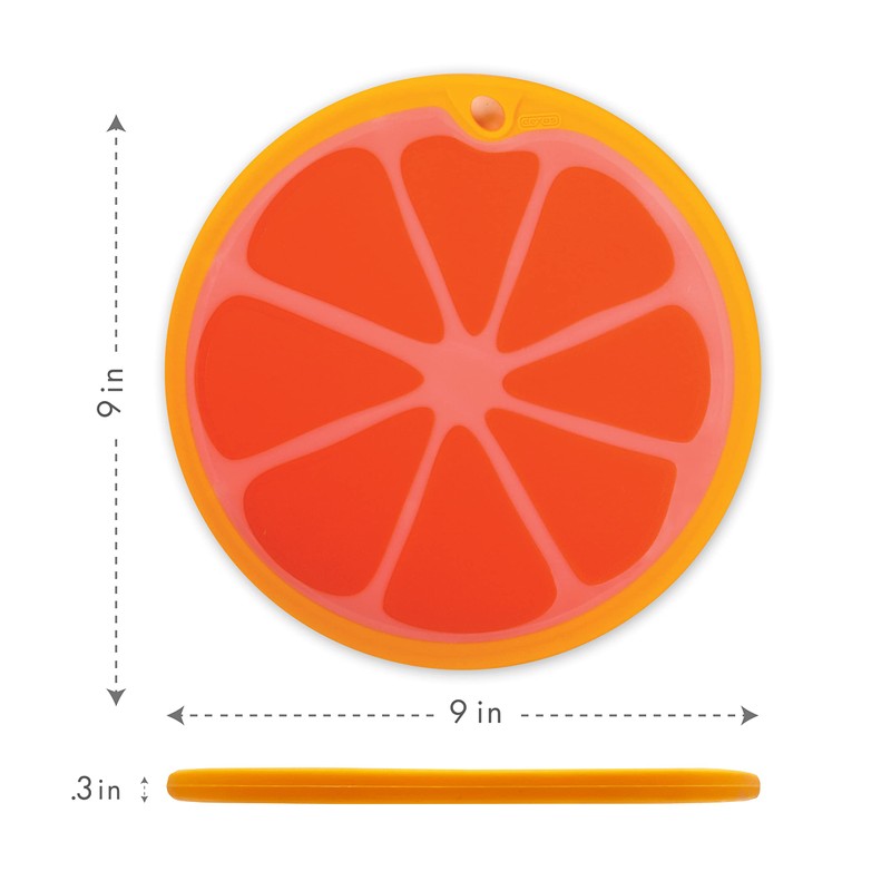 Dexas Citrus Slice Cutting Board/Serving Board 9 inches, Grapefruit