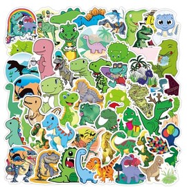 50 Pcs Dinosaur Stickers for Water Bottles Funny Laptop Luggage Computer Scrapbooking Kids Teens Girls Boys Adults Aesthetic Waterproof Sticker Vinyl Decals (Grey)