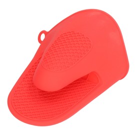 Jeanoko 2pcs Oven Mitts Mini Silicone Thickened Cooking Pinch Mitts Durable Oven Gloves for Kitchen(Red)