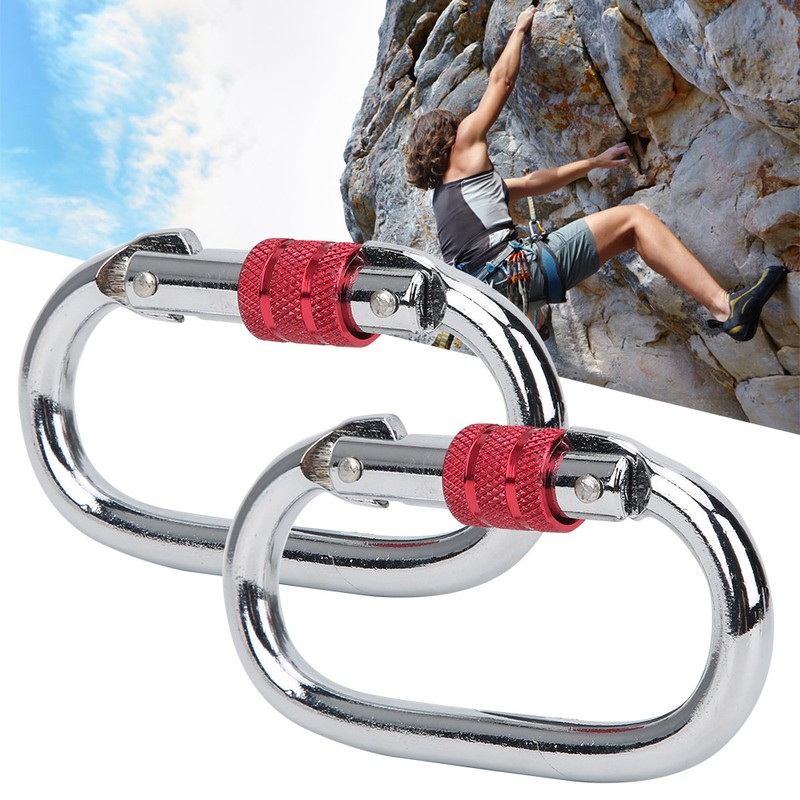 2 Pcs Aerial Yoga Mountaineering Buckle O Type Lock Runway