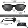 proSPORT Bifocal Sunglasses +2.50 Black Frame Smoke Lens Unisex Lightweight