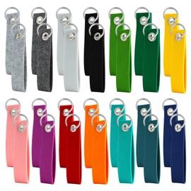 28 PCS Schlüsselanhänger Filz (13 X 3 Cm), Bunte Blanko Filz Schlüsselanhänger Mit Edelstahl-Ring Für DIY Handwerk, Beschriftung Und Kreative Dekoration, Rucksäcke Und Personalisierte Geschenke