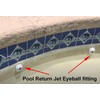 ATIE Pool Spa 1/2" Opening Hydrostream Return Jet Fitting with