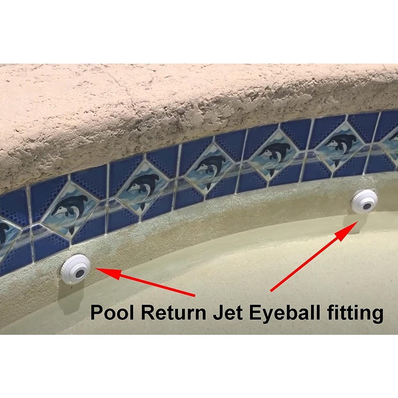 ATIE Pool Spa 1/2" Opening Hydrostream Return Jet Fitting with