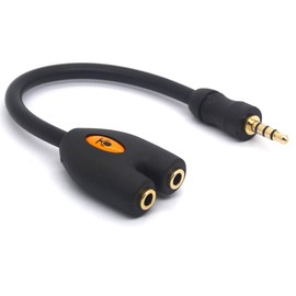Tomost 3.5mm Headphone Microphone Splitter, 3.5 TRRS Audio Microphone Y Cable Adapter for MP3 Player, Laptop, Smartphone, Gaming Headset