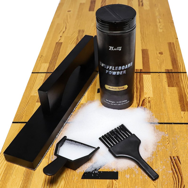 YDDS Shuffleboard Wax with Brush Set with Shuffleboard Sand Slow