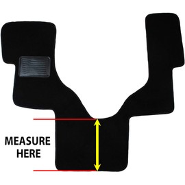 Custom Fit One-Piece Front Carpet Floor Mat for 20026-2025 Ford E-Series RV (E-350 & E-450 Chassis) – Black 20oz Nylon Carpet with Heel Pad, Serge Edges, Non-Slip Backing, Made in USA – Black