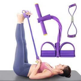2PCS 6 Tube Resistance Band, Multi Function Tension Rope, 8-Shaped Puller, Pedal Resistance Band 6 Tube for Full Body Workout, Strength Training, Yoga, Fitness Accessories for Women and Men
