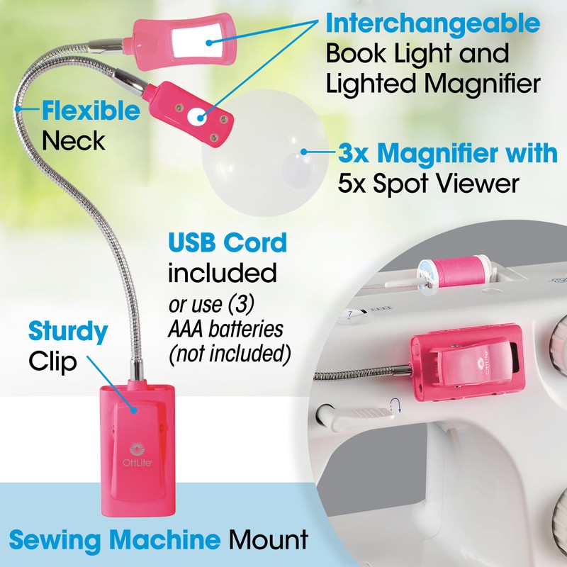 OttLite LED 2 in 1 Sewing Machine Light | Clip