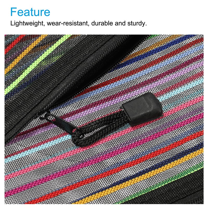 sourcing map Pack of 6 Mesh Zipper Pockets B6 Colourful