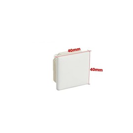 Square Plastic Plugs 24PCS 40mm x 40mm White Tube Inner End Caps,End Cover Caps for Furniture,Tables,Desks,Chairs Bed